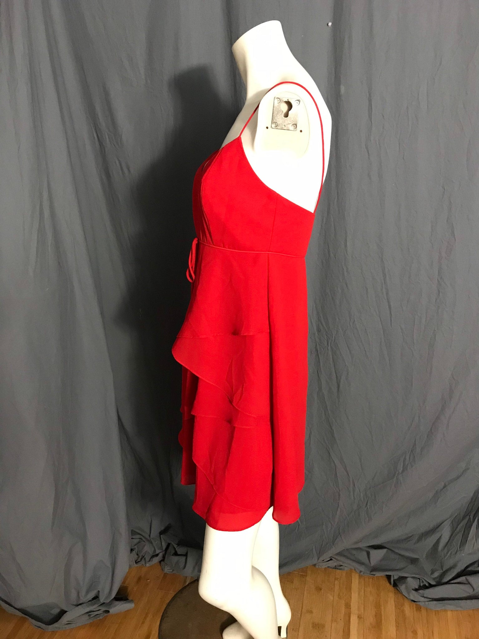Vintage 80’s Faviana PM red mini party ruffle dress 7/8 M