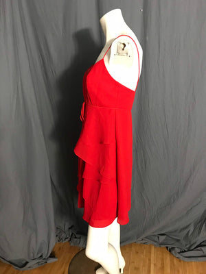 Vintage 80’s Faviana PM red mini party ruffle dress 7/8 M