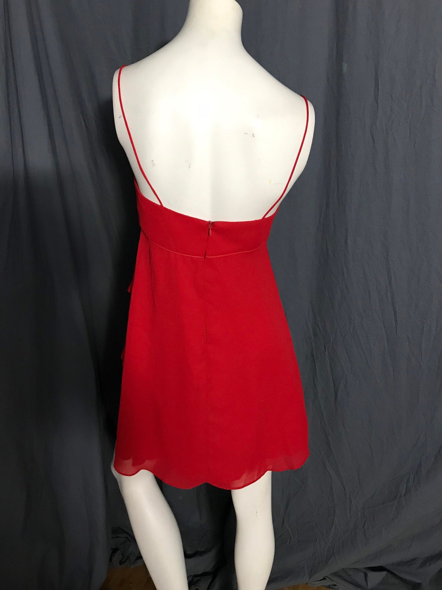Vintage 80’s Faviana PM red mini party ruffle dress 7/8 M