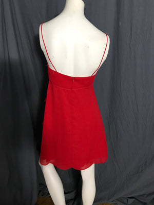 Vintage 80’s Faviana PM red mini party ruffle dress 7/8 M