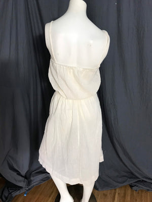 Vintage off white hippie boho cotton prairie sun dress S M
