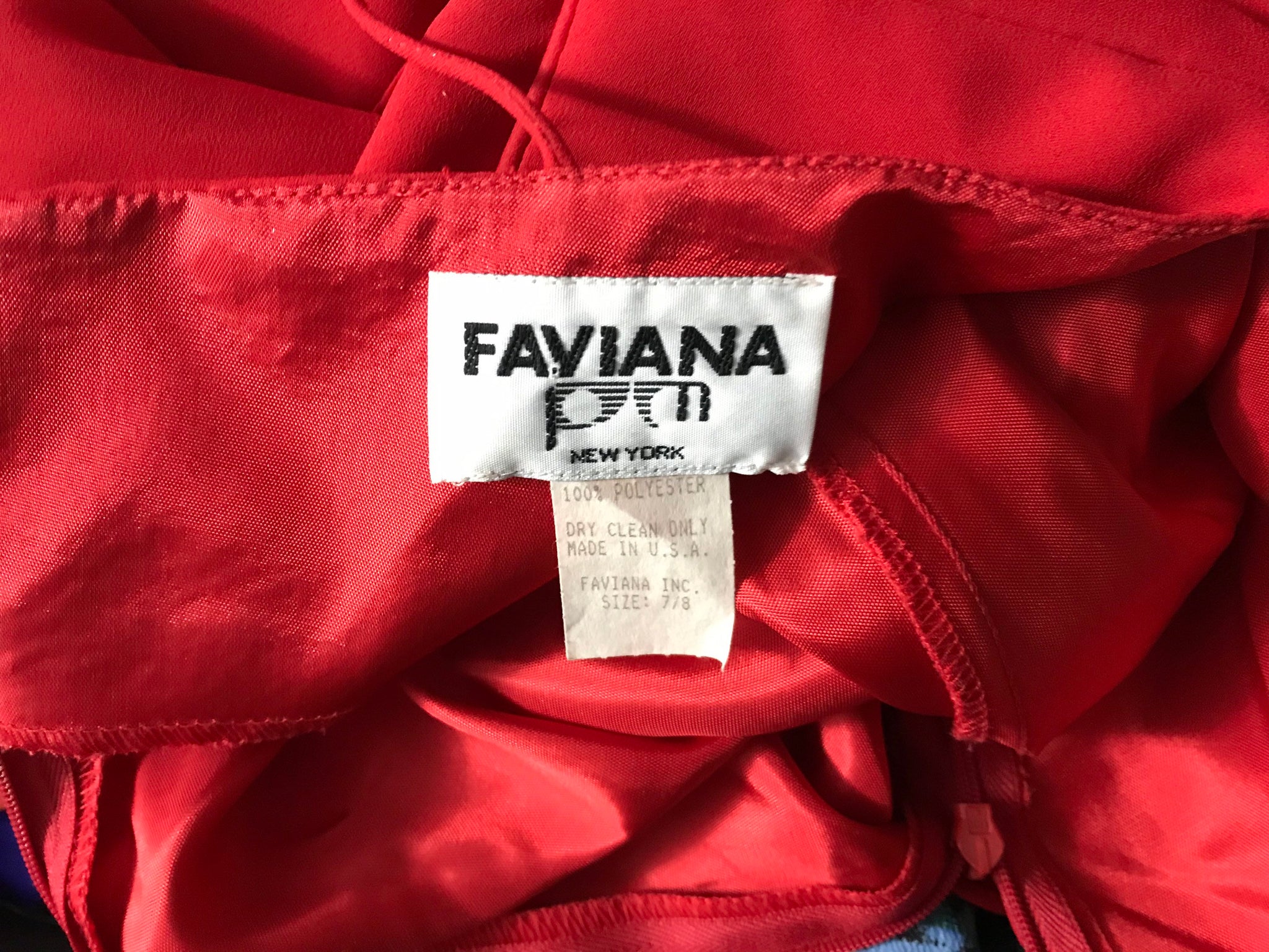 Vintage 80’s Faviana PM red mini party ruffle dress 7/8 M