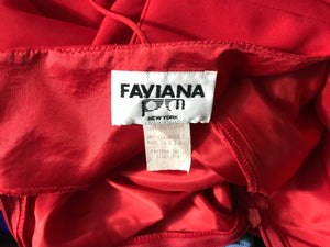 Vintage 80’s Faviana PM red mini party ruffle dress 7/8 M