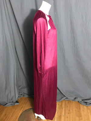 Vintage G’s 1970’s maroon long robe lingerie M