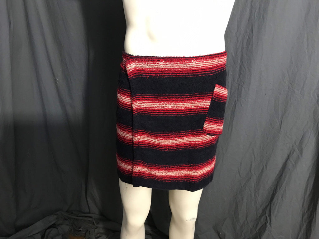 Vintage 1970's Leisure Club men's towel wrap robe M