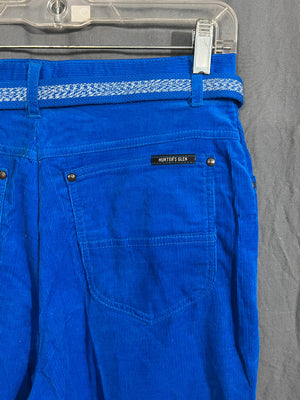 Vintage 1980's blue cord high waist pants 15/16 volup