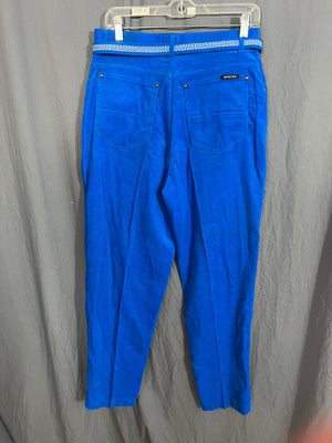 Vintage 1980's blue cord high waist pants 15/16 volup