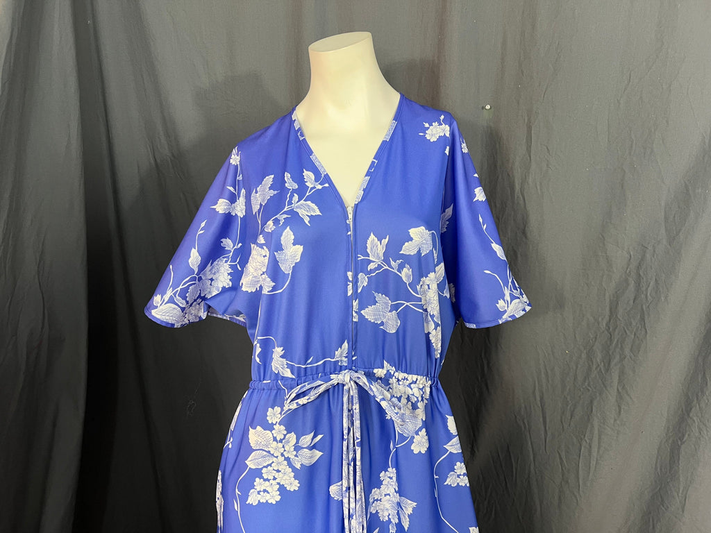 Vintage 1970's tropical Granada caftan dress L