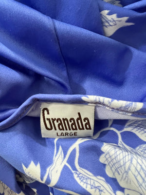 Vintage 1970's tropical Granada caftan dress L
