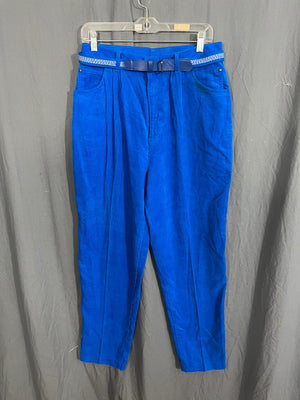 Vintage 1980's blue cord high waist pants 15/16 volup