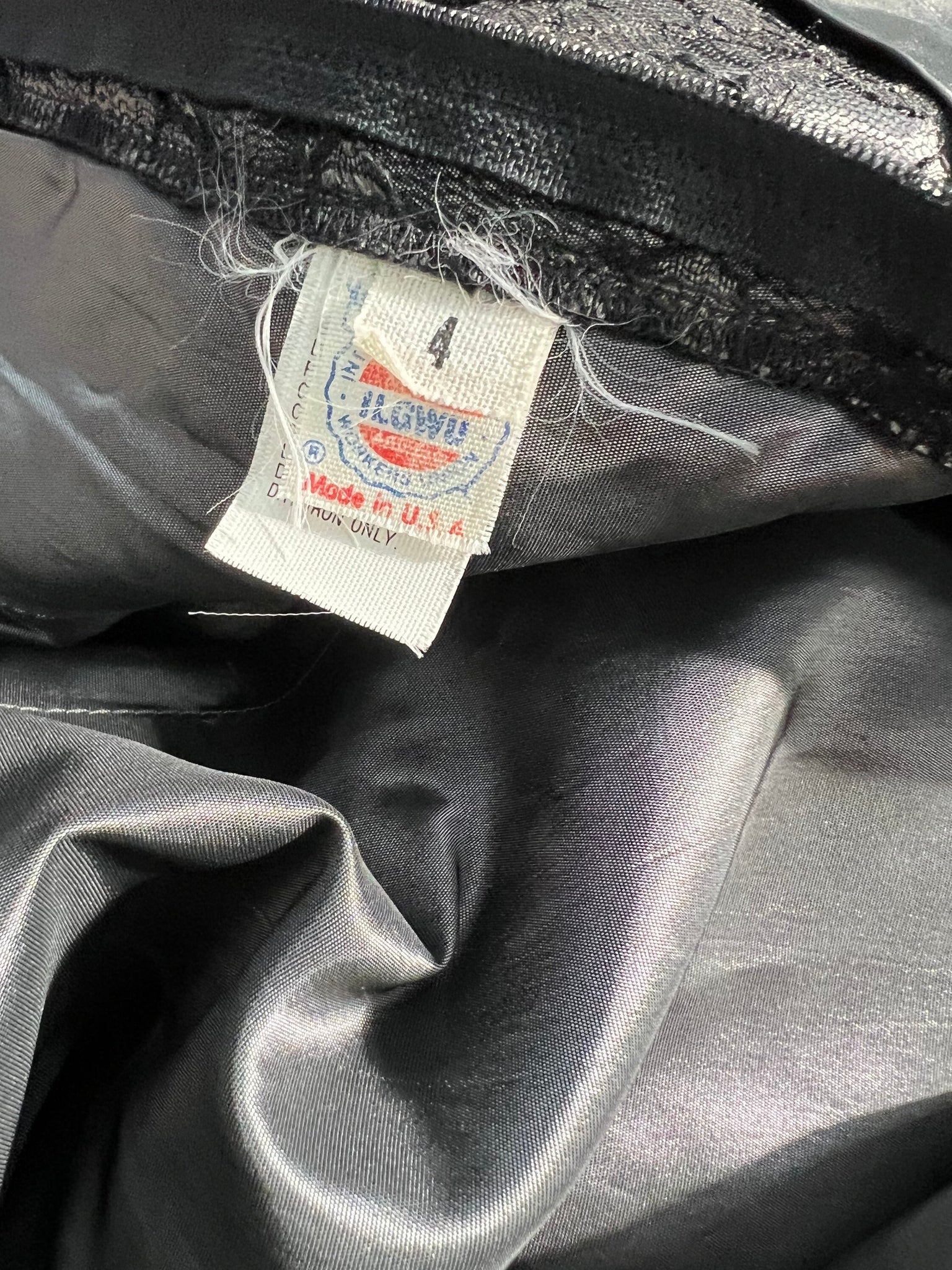 Vintage 80's black and gray drop waist lace and velvet party dress 4