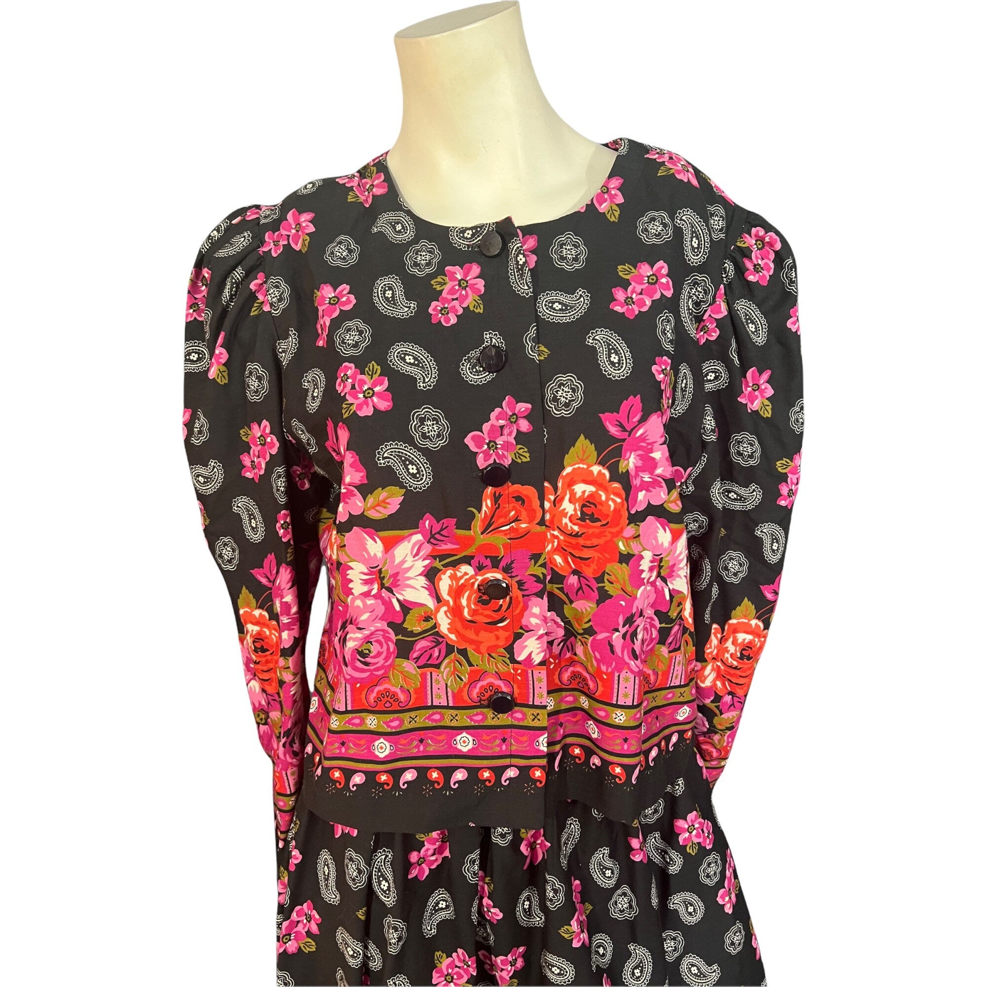 Vintage 80's RGY skirt dress set sz 14 L