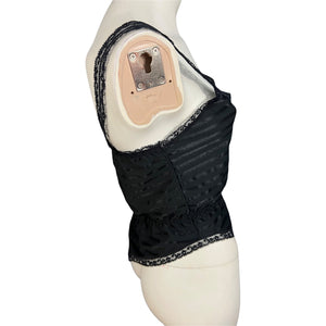 Vintage black Lady Cameo camisole lingerie S