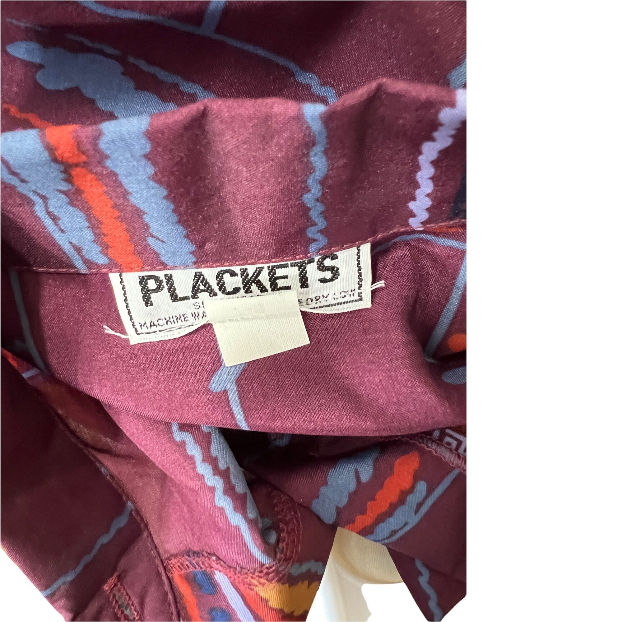Vintage 80's women's shirt Plackets M 7-8