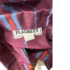 Vintage 80's women's shirt Plackets M 7-8