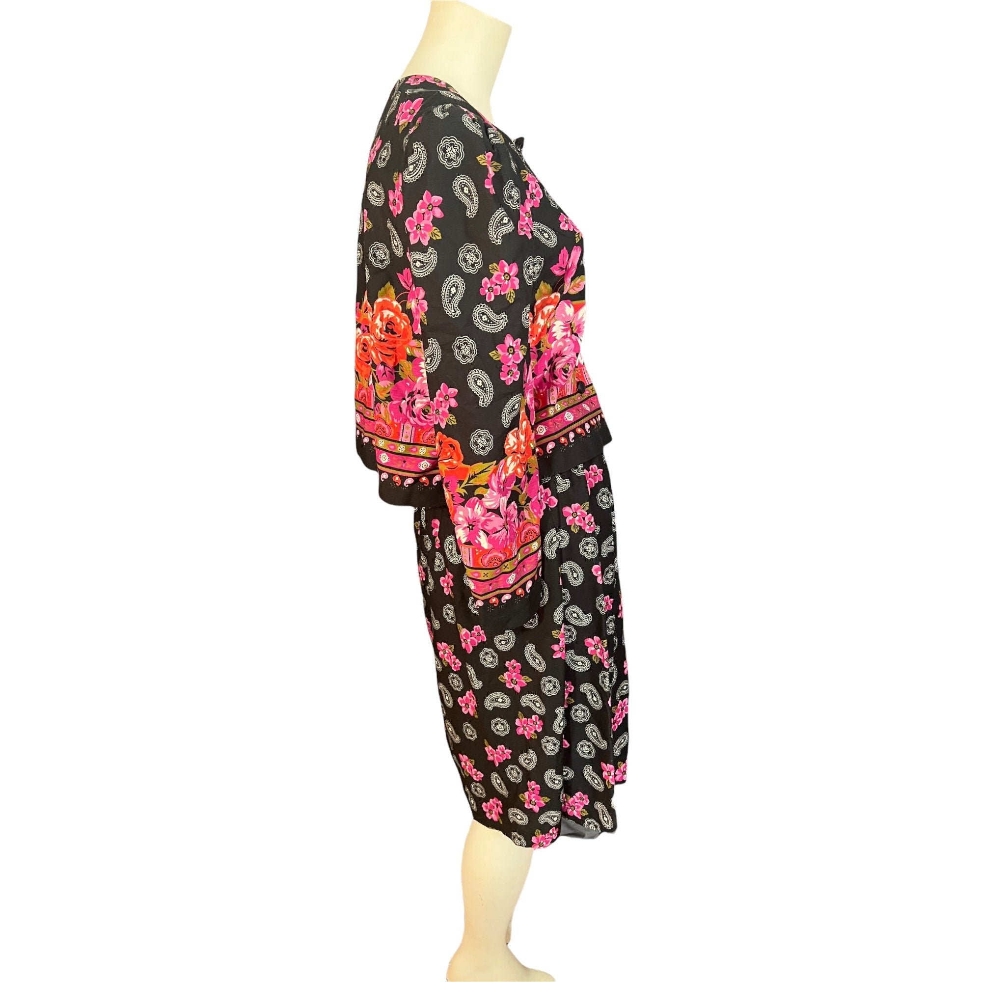 Vintage 80's RGY skirt dress set sz 14 L