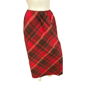 Vintage 80's handmade plaid dress set M L