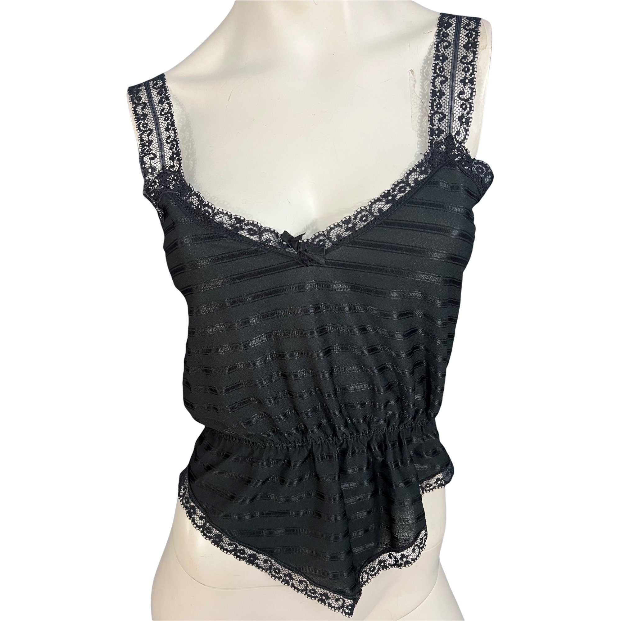 Vintage black Lady Cameo camisole lingerie S