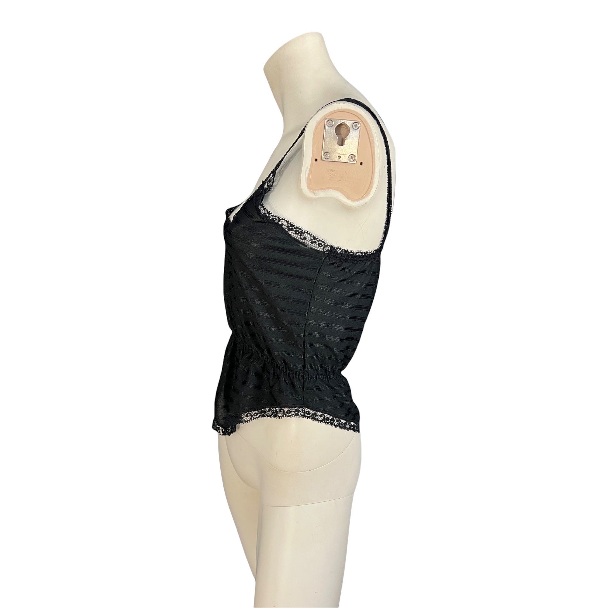 Vintage black Lady Cameo camisole lingerie S