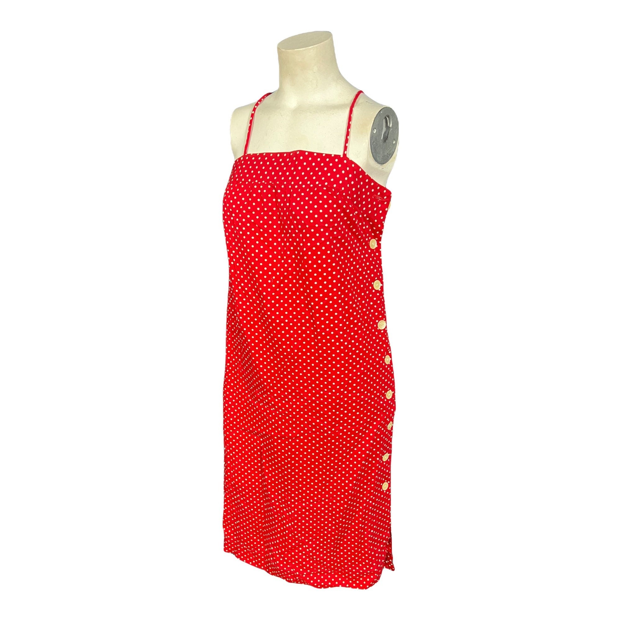 Vintage Land dress red and white polka dot S