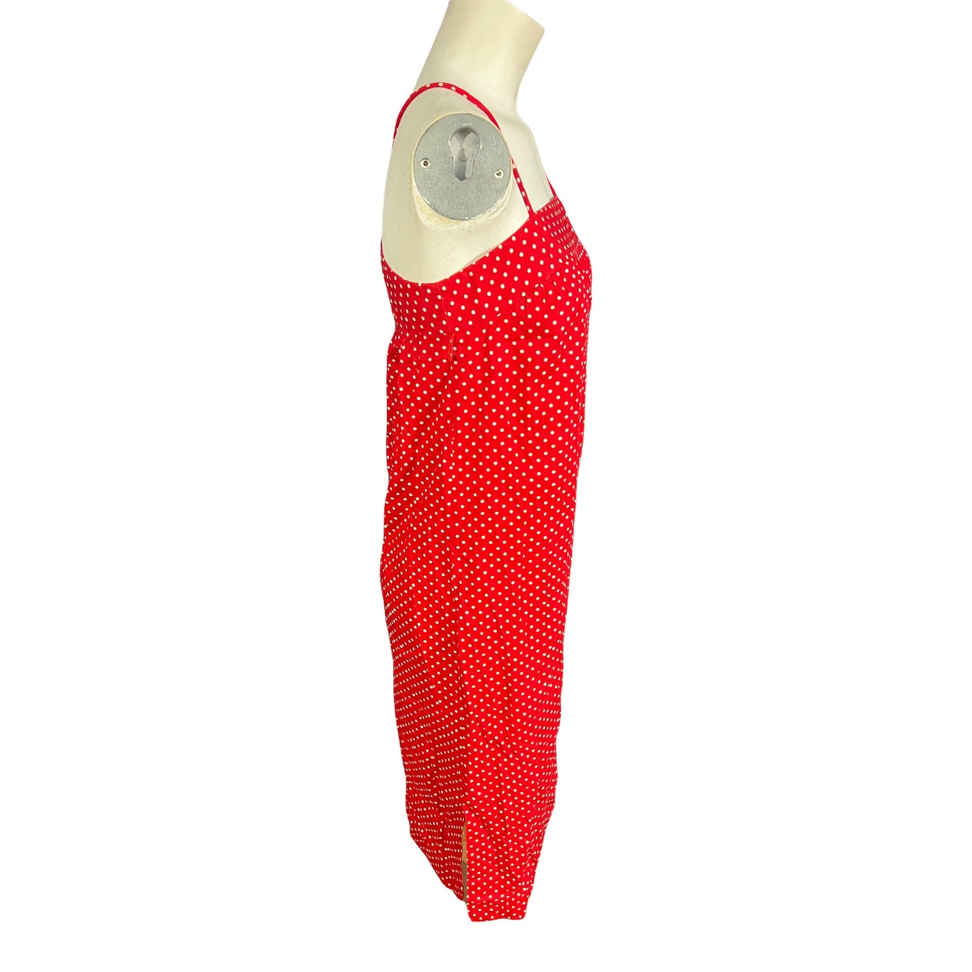 Vintage Land dress red and white polka dot S