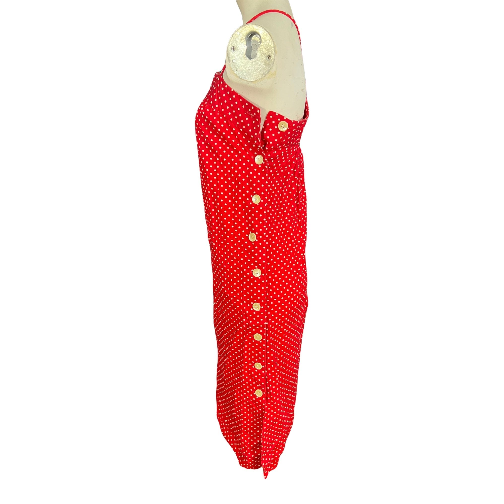 Vintage Land dress red and white polka dot S