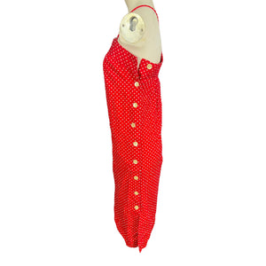 Vintage Land dress red and white polka dot S