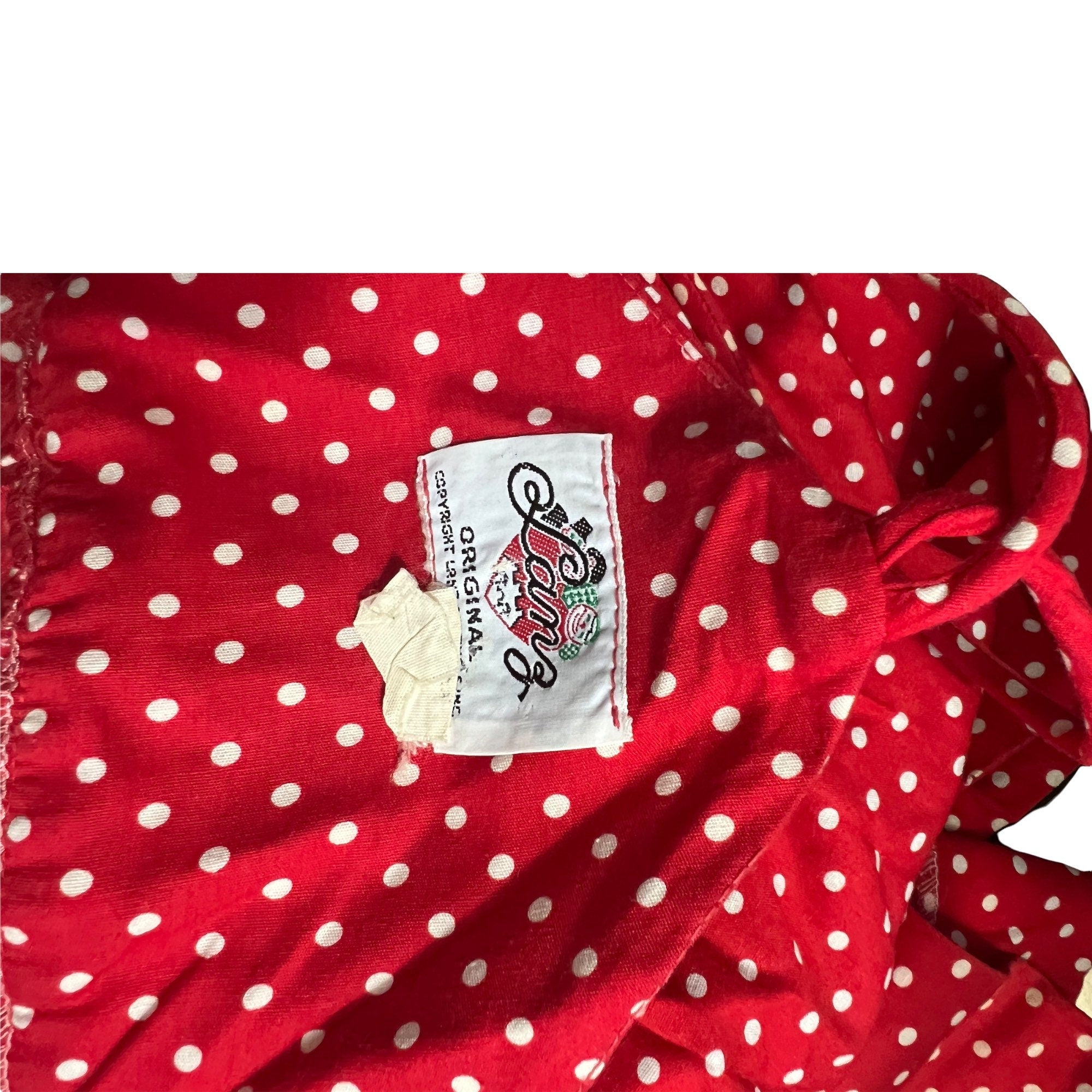 Vintage Land dress red and white polka dot S