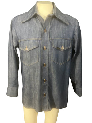 Vintage 70's jean jacket shirt Sears Roebuck 44