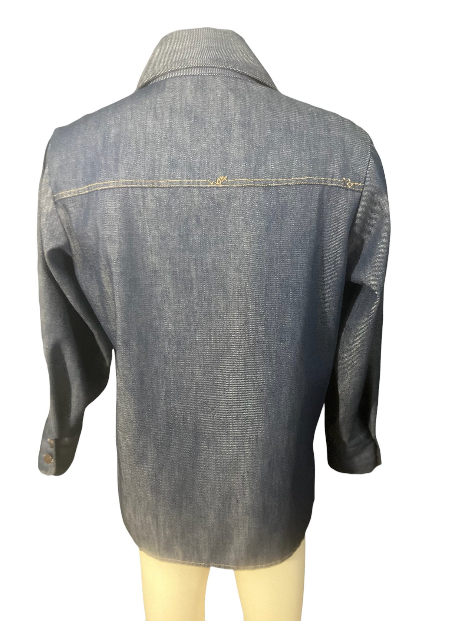 Vintage 70's jean jacket shirt Sears Roebuck 44