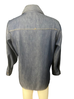 Vintage 70's jean jacket shirt Sears Roebuck 44