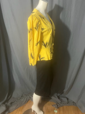 Vintage 80's Sally Lou peplum mod dress L