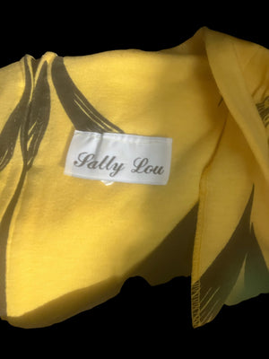 Vintage 80's Sally Lou peplum mod dress L