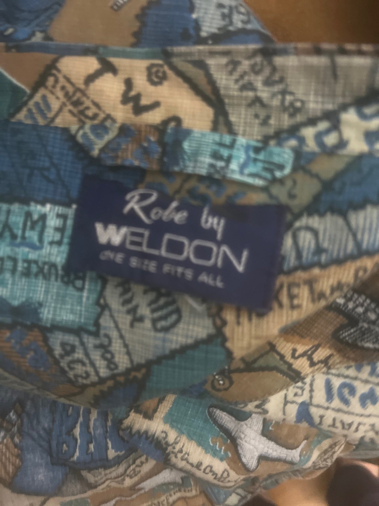 Vintage Men's 70's Weldon mod pattern robe
