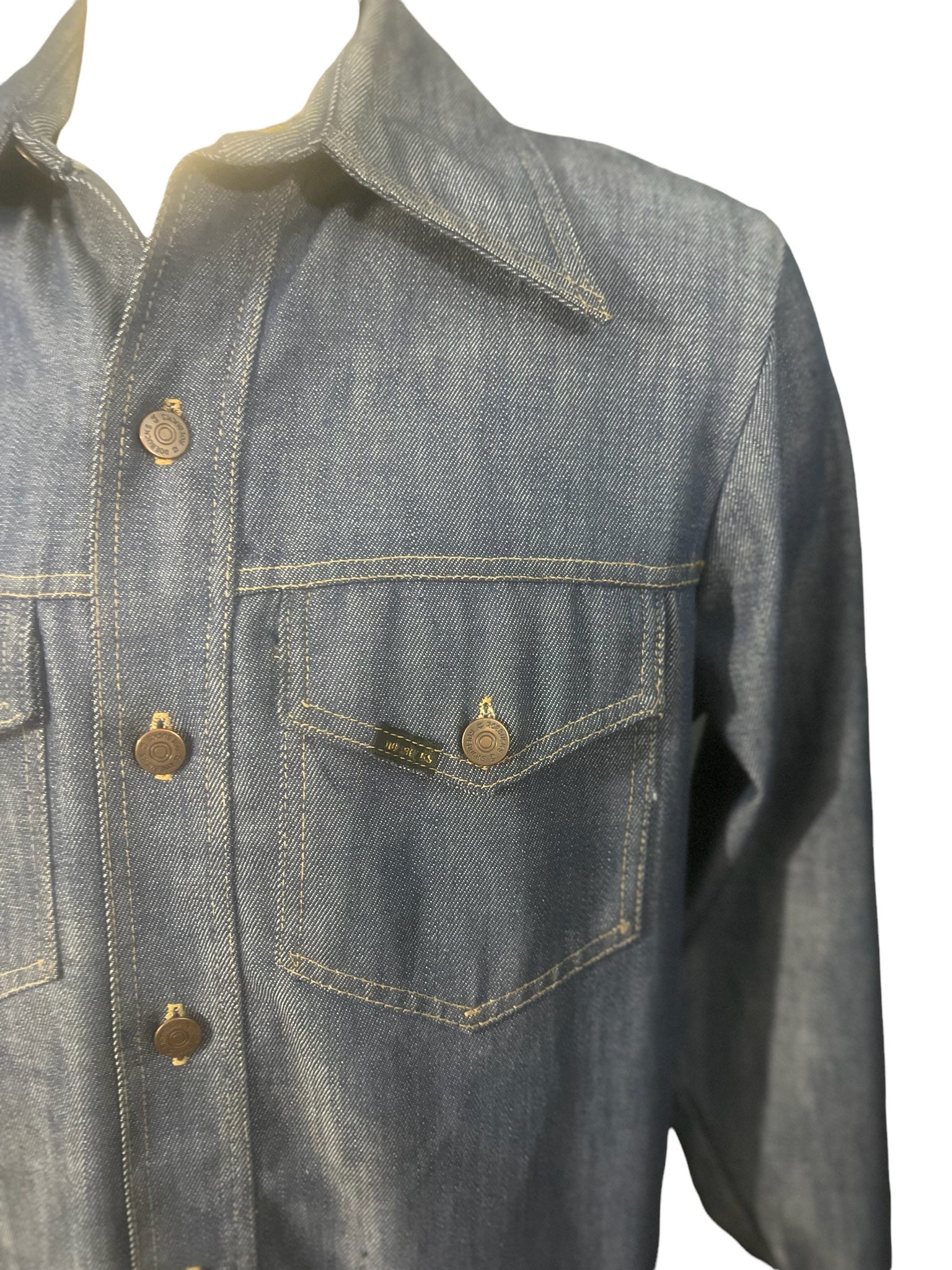 Vintage 70's jean jacket shirt Sears Roebuck 44