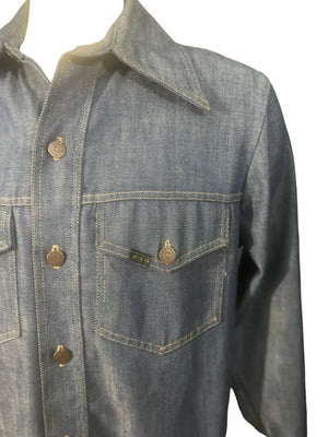 Vintage 70's jean jacket shirt Sears Roebuck 44