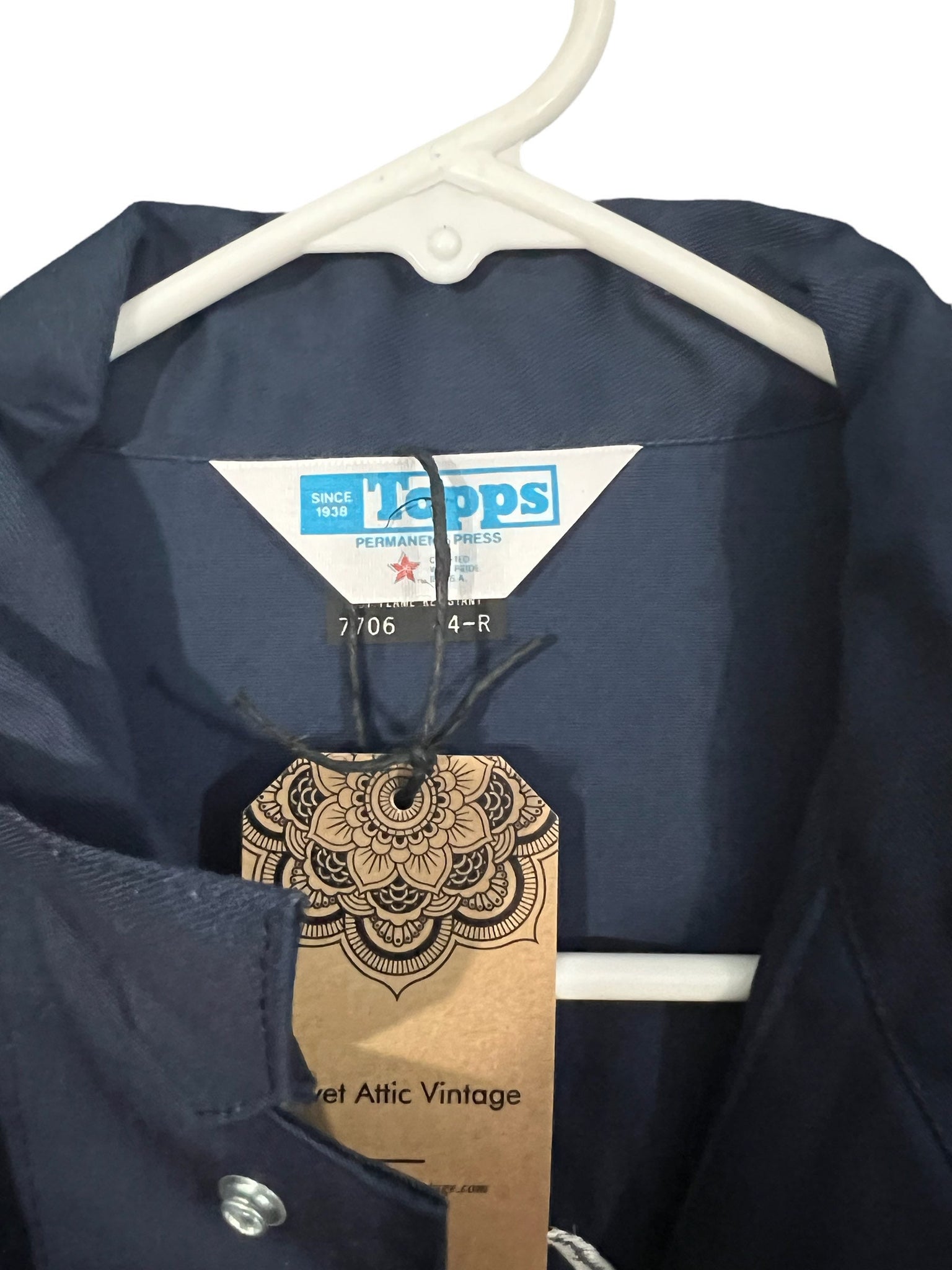 Vintage 80's blue jumpsuit coveralls L 44