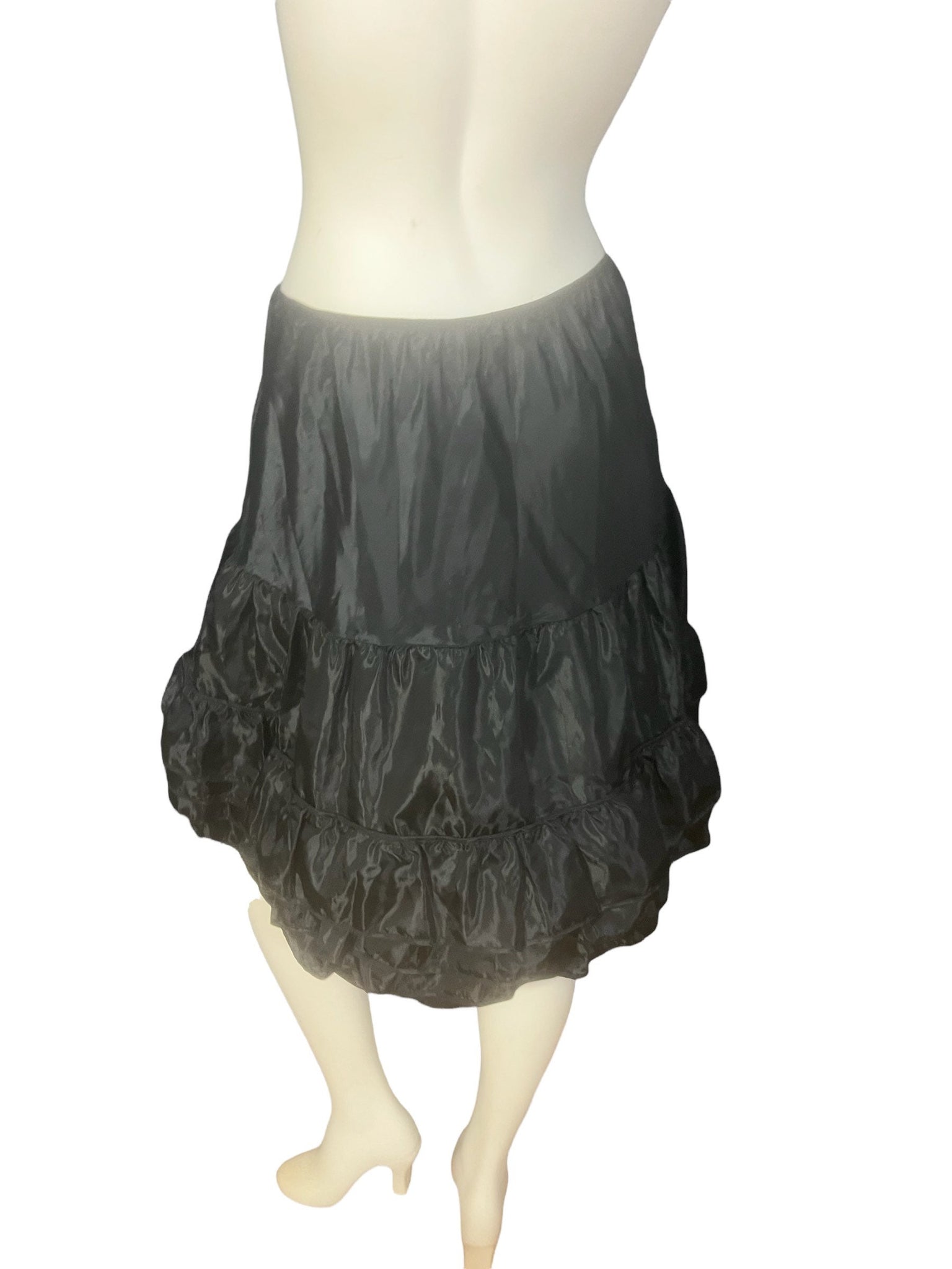 Vintage 1960's black petticoat slip L