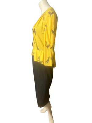 Vintage 80's Sally Lou peplum mod dress L