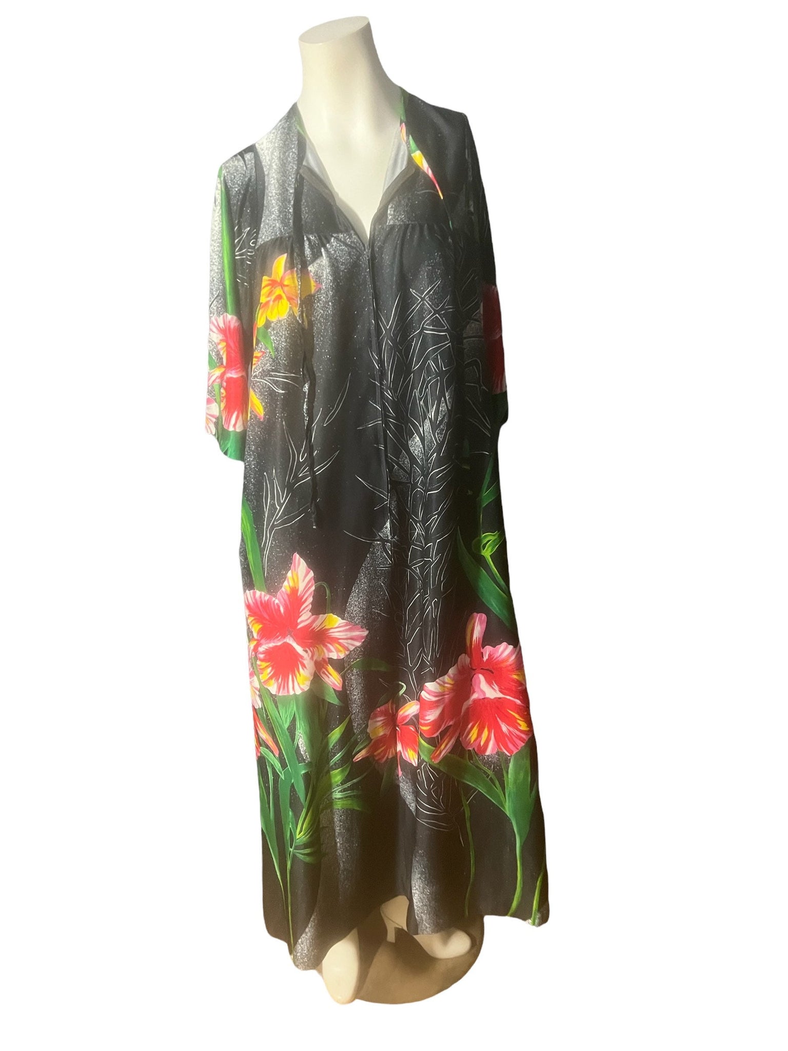 Vintage 70's Lounge Master dress caftan L