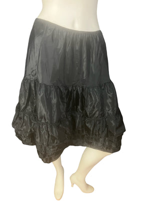 Vintage 1960's black petticoat slip L