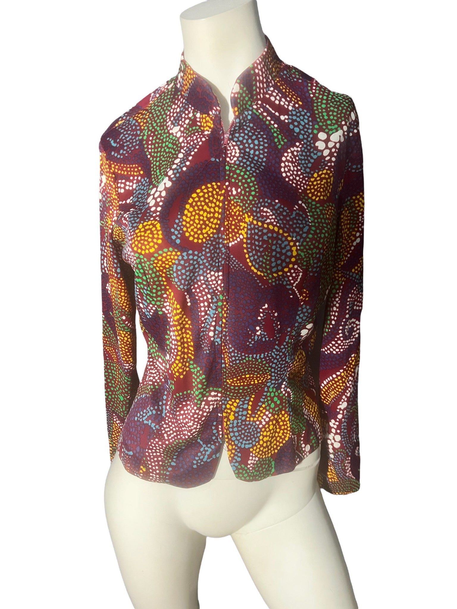 Vintage 70's mod polyester cafe style jacket L