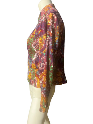 Vintage 70's mod polyester cafe style jacket L