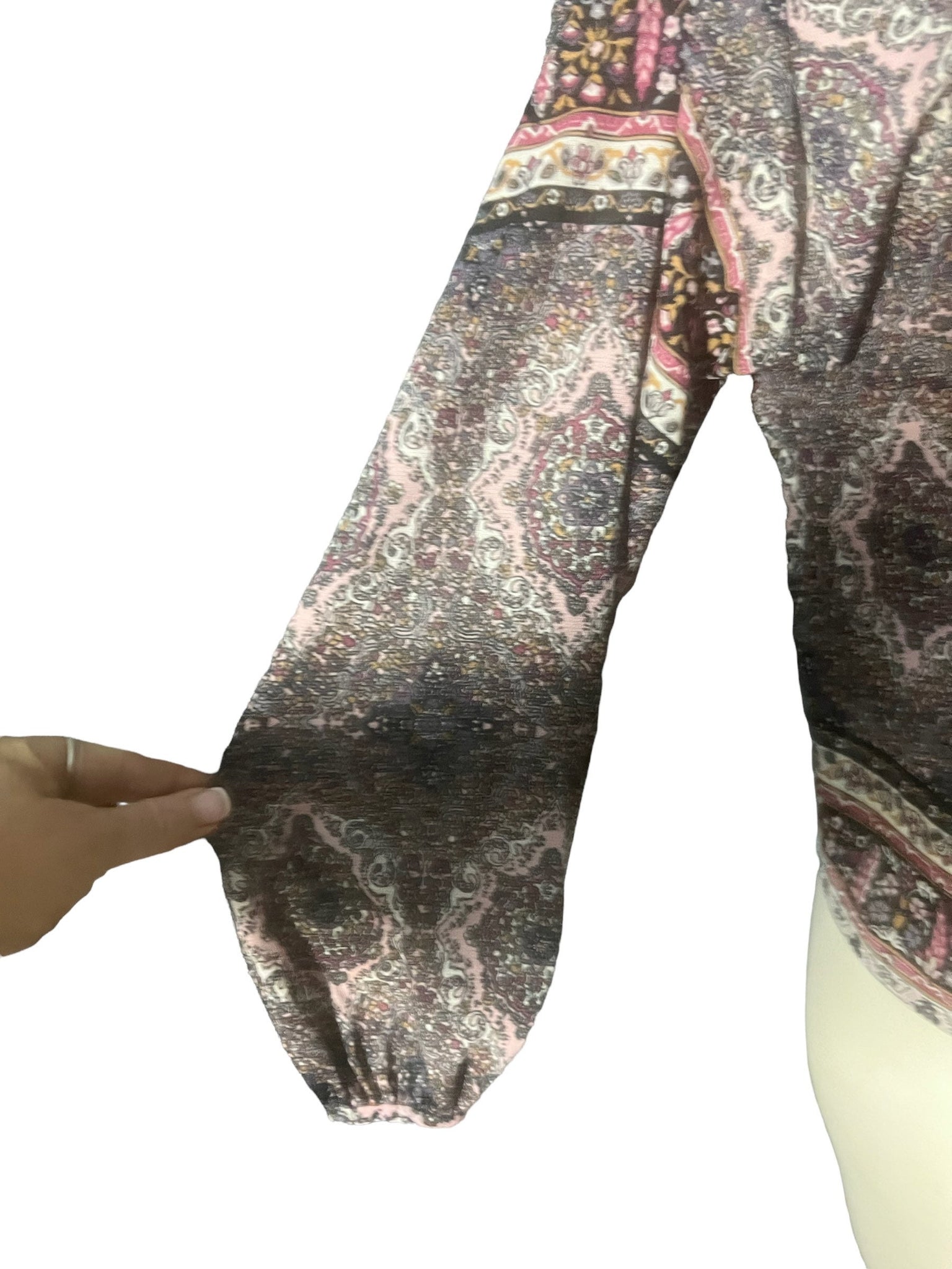 Vintage 70's women's paisley boho shirt M