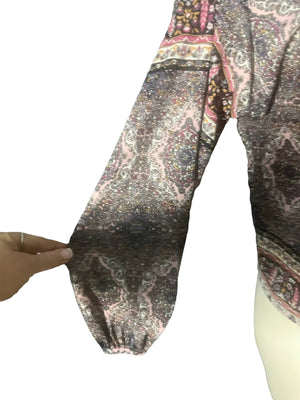Vintage 70's women's paisley boho shirt M