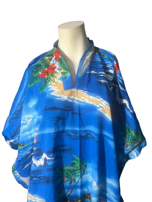 Vintage Hawaiian kaftan dress L