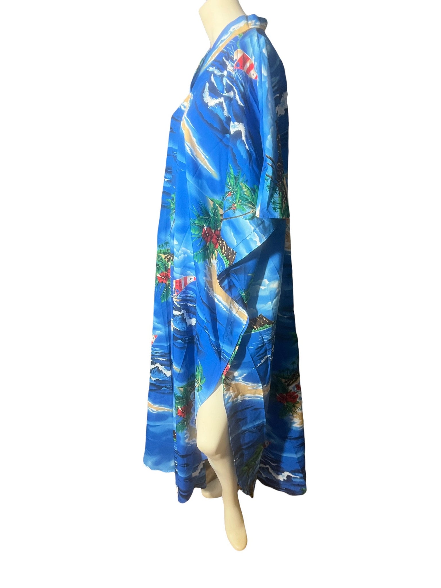 Vintage Hawaiian kaftan dress L