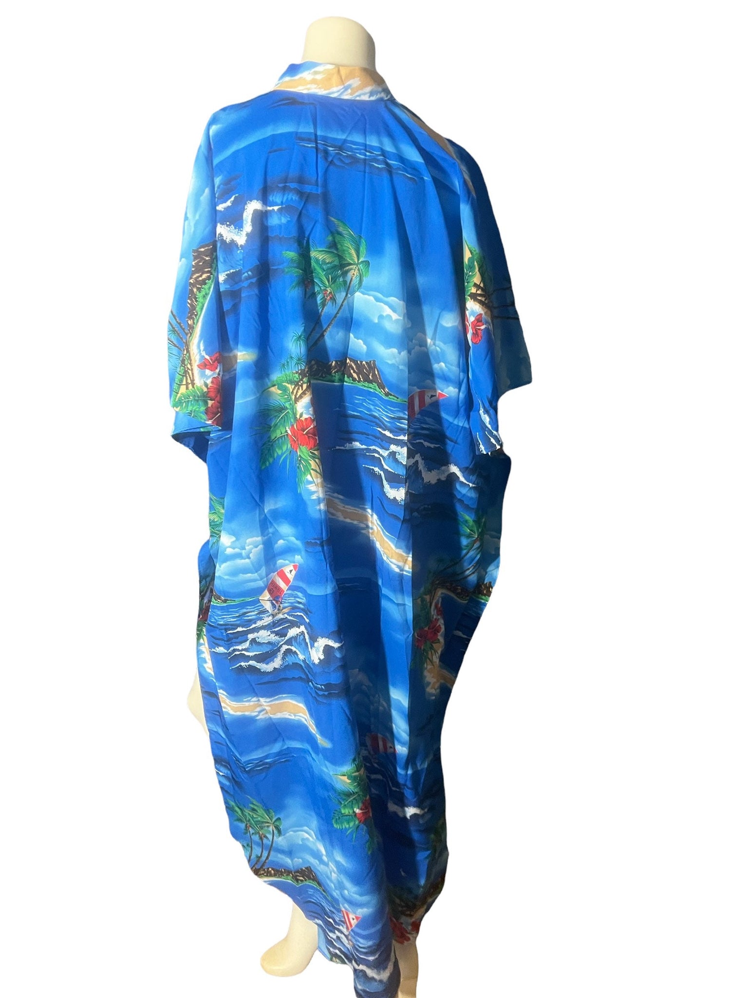 Vintage Hawaiian kaftan dress L