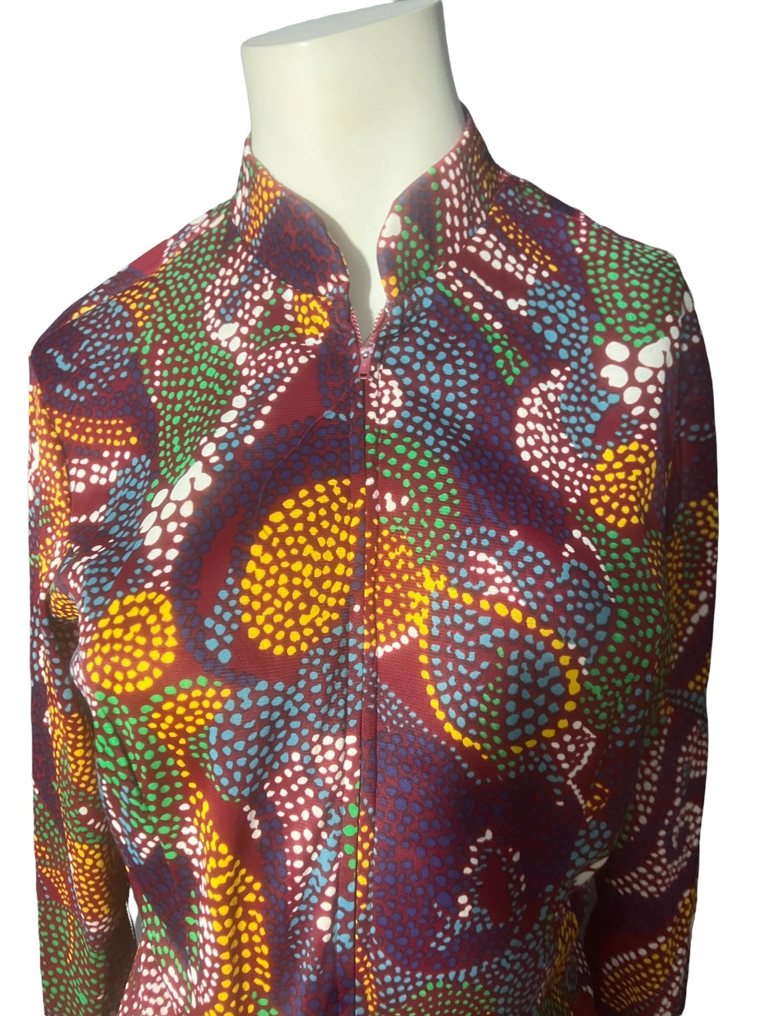 Vintage 70's mod polyester cafe style jacket L