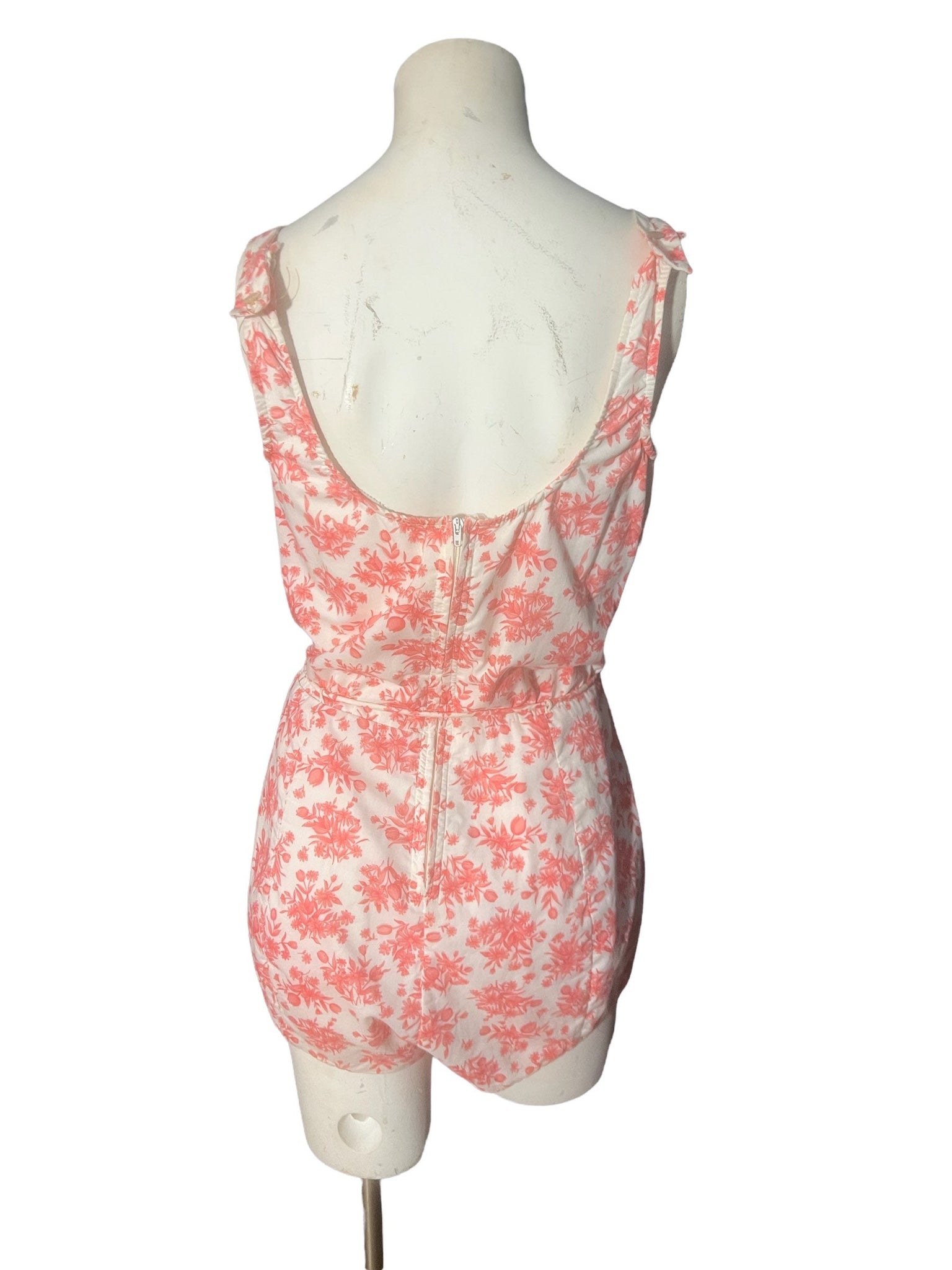 Vintage 60's cotton playsuit bathing suit M L